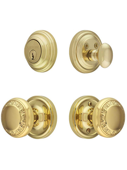 Classic Rosette Entry Set with Ovolo Knobs